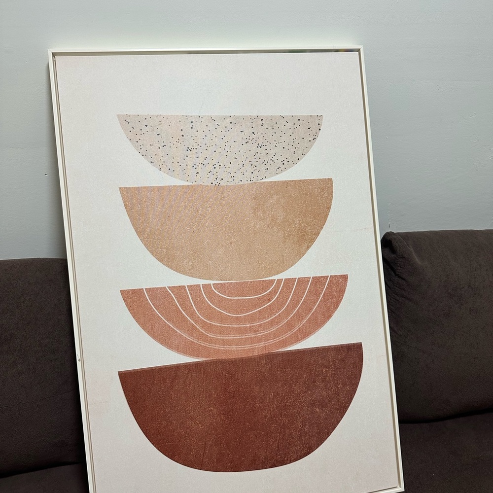 Abstract Geometric Art Print in Earth Tones